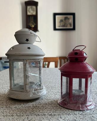 Coppia di Lanterne Portacandele Decorative