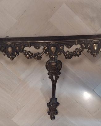 Reggimensola decorativo in ottone stile barocco –