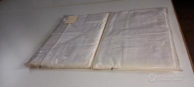 n°2 coppia p. cotone matrimoniale pizzo sangallo