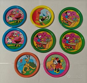 Disney Set 8 sottobicchieri in latta, anni ‘70