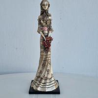 Statuetta Sposa Decorativa con Bouquet Fiori - 15