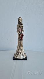 Statuetta Sposa Decorativa con Bouquet Fiori - 15