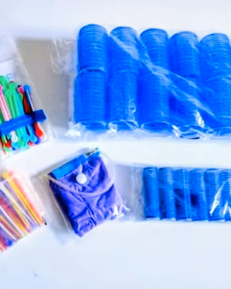 Accessori per capelli bigodini, spilli, shower cap