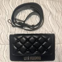 Borsa Pochette Moschino Nera Argento