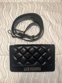 Borsa Pochette Moschino Nera Argento