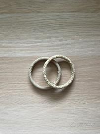 Coppia di bravcialetti rigidi per polsi piccoli