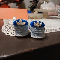 scarpine neonato da tennis ad uncinetto