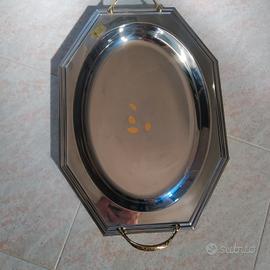 vassoio inox-oro 