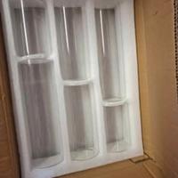 Stock di vasi in vetro, porta candele, porta rose