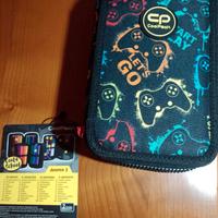 astuccio scuola stile Gamer Nuovo con tripla zip