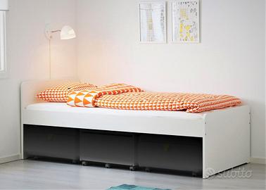 Letto singolo Ikea 90x200 con rete e materasso