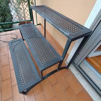 portavasi in ferro a ripiani