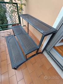 portavasi in ferro a ripiani