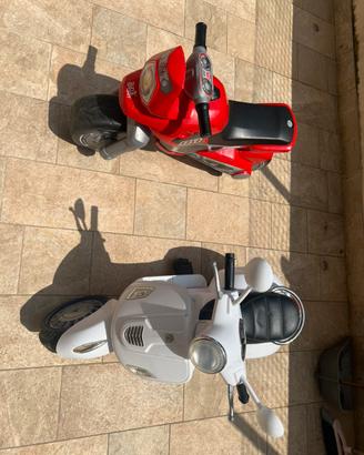 2 MOTO per bambini VESPA ELETTRICA