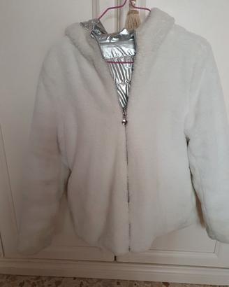 Pellicciotto bianco bambina 8-10 anni