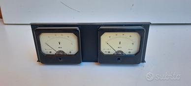 Pannello Doppio Voltmetro Vintage Officine Galileo