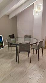 Tavolo cristallo Desalto 135cm