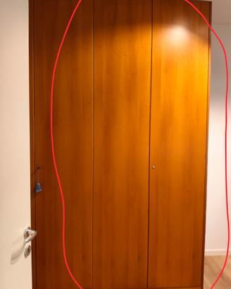 armadio due ante legno 