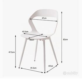 4 Sedie cucine  bianche