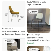 Tavolo e sedie Lago design