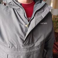 Giubotto Carhartt grigio a mezza cerniera