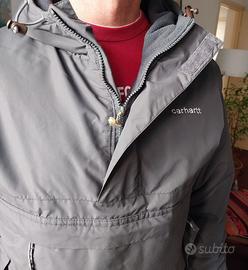 Giubotto Carhartt grigio a mezza cerniera