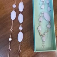  Collana bracciale orecchini ag.925