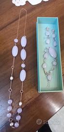  Collana bracciale orecchini ag.925