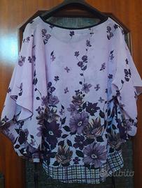 Blusa con stampa floreale