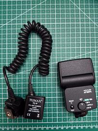 Flash Pentax AF180FG P-TTL Ricoh + cavo TTL