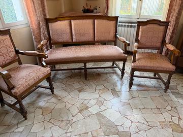 Salotto classico Luigi XVI – divano + 2 poltrone