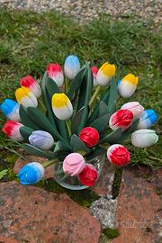 Lotto 22 Tulipani in legno made Olanda 