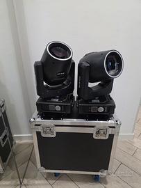 2 Teste Mobili Beam 7r ring LED DMX + Flight case