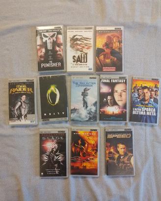 Lotto di 11 film in UMD per PSP PlayStation 
