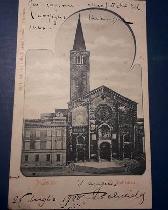 Cartolina postale viaggiata Piacenza 1900