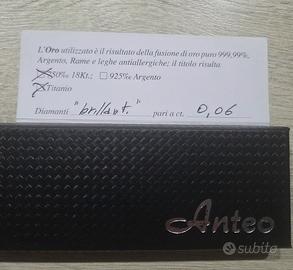 Braccialetto Titanio e brillanti  Audace di Anteo 