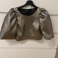 Crop top Zara oro