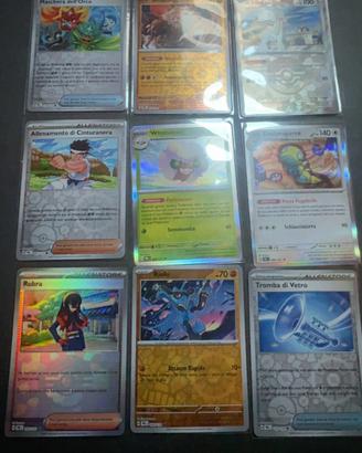 Lotto 9 Carte Pokémon Reverse Holo e Holo – ITA