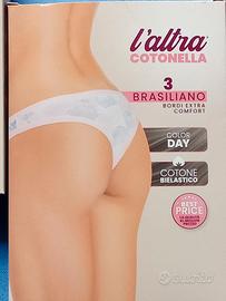 set 9 Slip brasiliano tg 3/ M l'altra Cotonella 