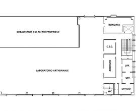 Porzione di capannone artigianale con corte