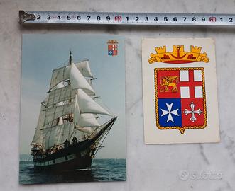 Marina Militare Italiana,  cartolina +stemma