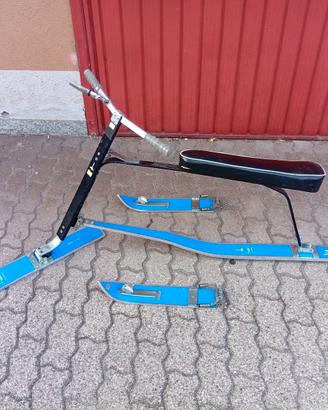 Ski bike vintage anni '60 ski bob antica sci legno