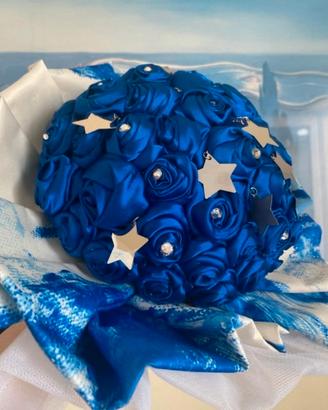 Bouquet sposa   rose blu