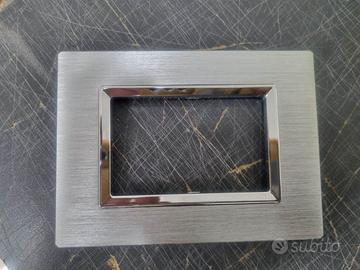 12 Placche Metallo Compatibili BTicino Matix Silve