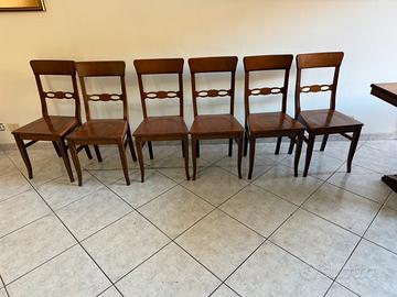 6 sedie in legno