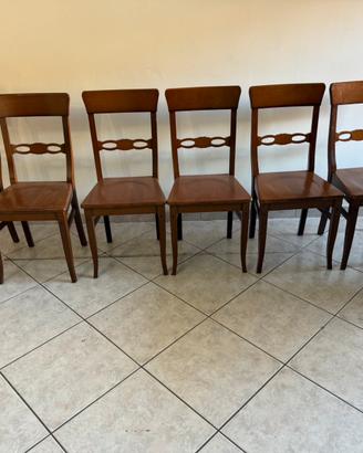 6 sedie in legno