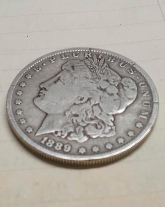 Moneta 1 Dollaro USA 1889 "Morgan Silver Dollar". 