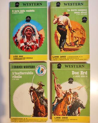 Lotto 4 libri Western Longanesi del 1972/1973