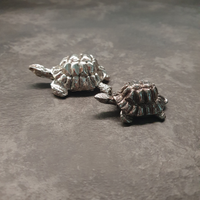 Oggettistica statuine tartaruga laminato argento