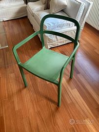 N.4 sedie originali IKEA YPPERLIG colore verde